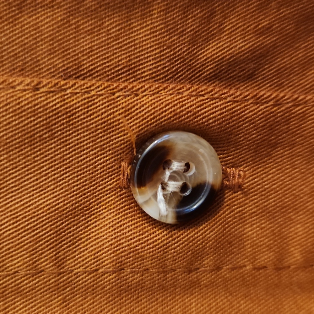 Mph Collection Rust Orange Cotton Button Front Sh… - image 6